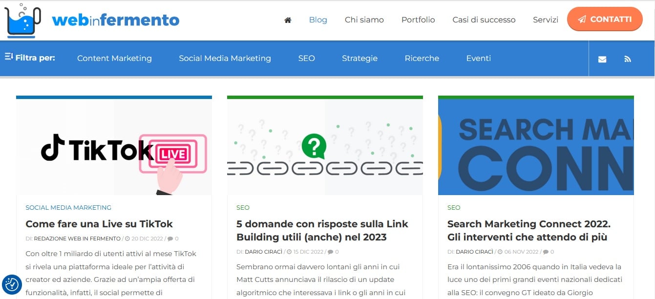 Blog corporate Webinfermento